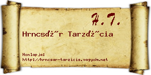 Hrncsár Tarzícia névjegykártya